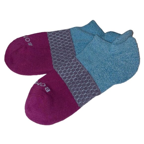 Bombas Womens Ankle Socks Magenta Teal Medium Size 8 - 10.5 NWT Authentic - Picture 2 of 4